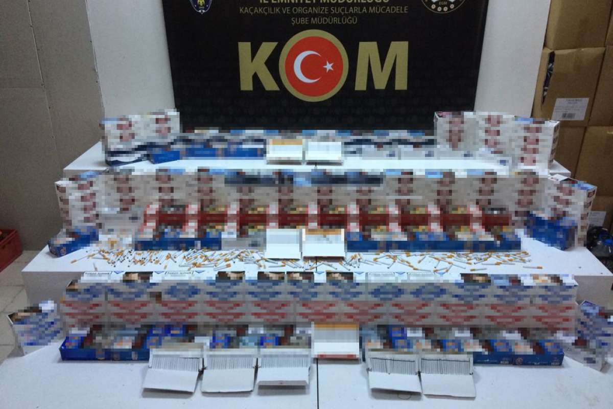 Samsun'da 46 bin 600 dal kaçak makaron ele geçirildi: 4 gözaltı