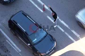 Samsun'da trafikte yol verme gerginliği