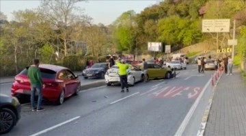 Sarıyer'de şoförü indikten sonra hareket eden İETT otobüsü 15 araca çarptı