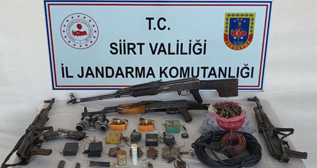 Siirt'te PKK'lı teröristlere ait çok sayıda mühimmat ele geçirildi