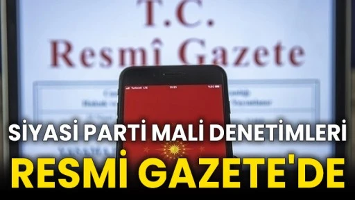 Siyasi parti mali denetimleri Resmi Gazete'de