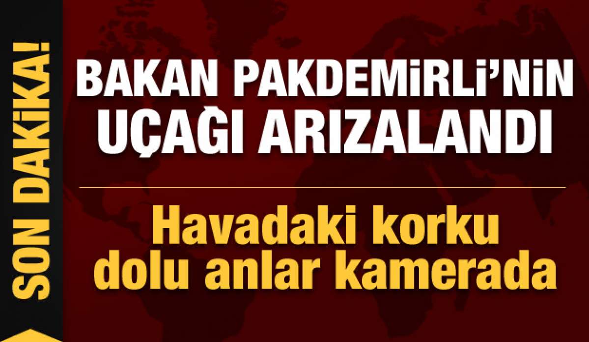 Son dakika... Bakan Pakdemirli'nin uçağı arızalandı