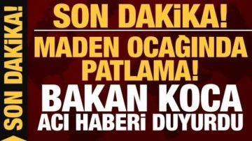 Son dakika: Bartın'daki maden ocağında patlama! Bakan Koca acı haberi duyurdu