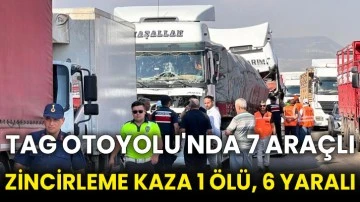 TAG Otoyolu'nda 7 araçlı zincirleme kaza 1 ölü, 6 yaralı