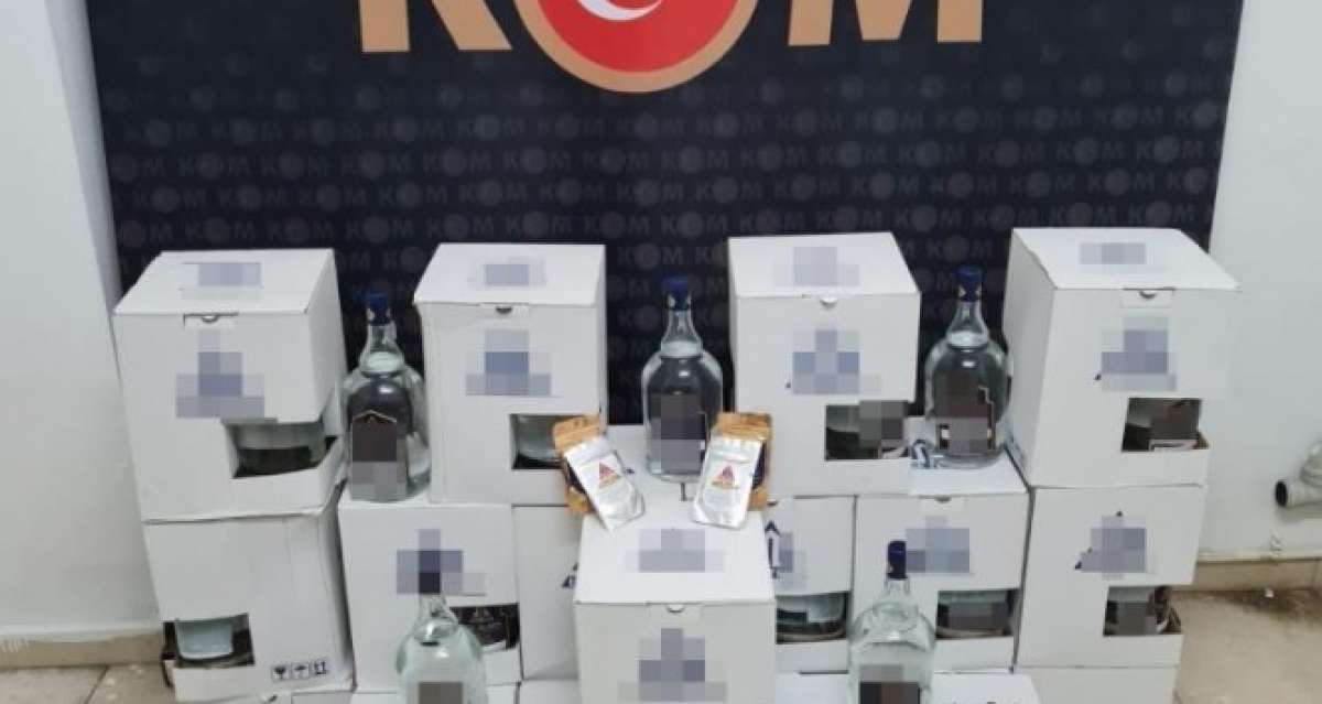 Tekirdağ'da market operasyonunda 172 litre kaçak içki bulundu