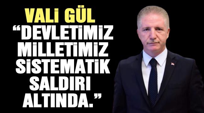 Vali Gül, “Devletimiz/milletimiz sistematik saldırı altında.”