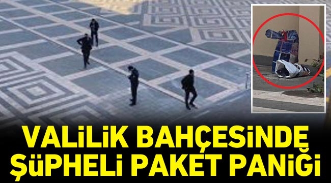 Valilik bahçesinde şüpheli paket paniği