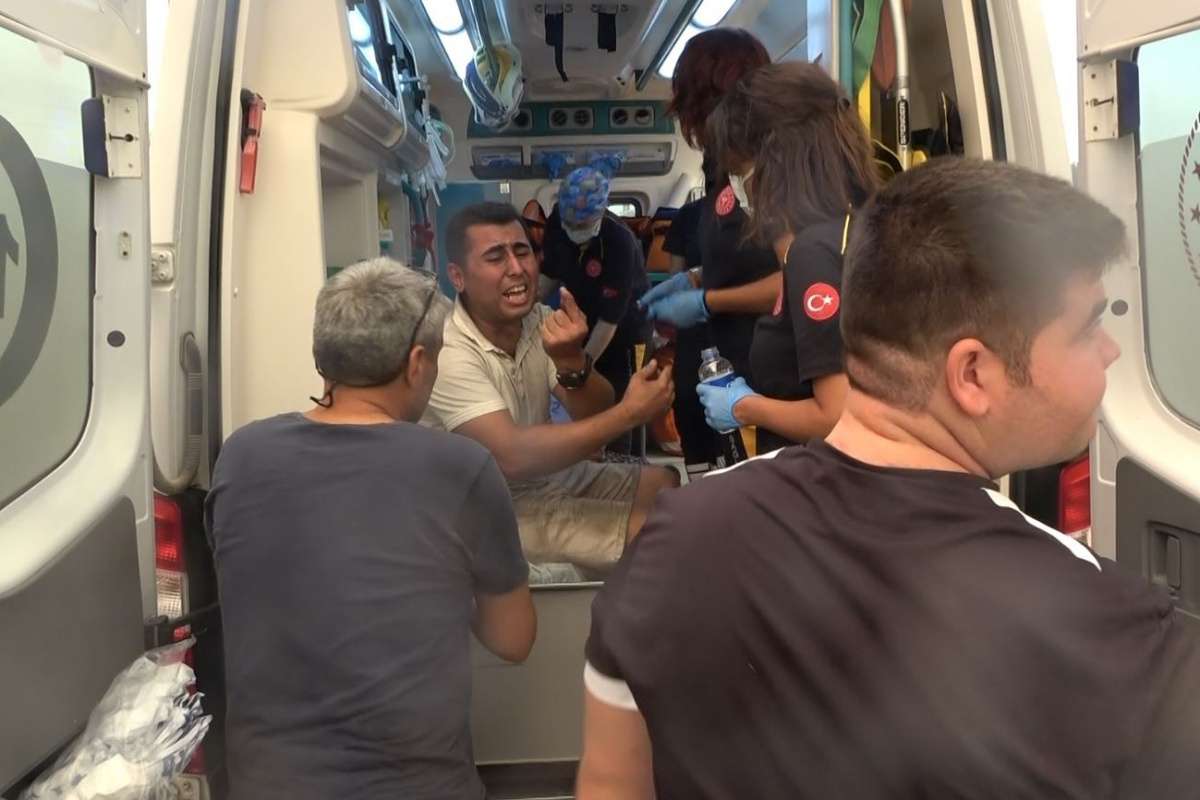 Yangından son anda kurtuldu, ambulans içerisindeki feryadı yürekleri dağladı