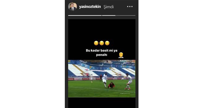 Yasin Öztekin’den penaltı tepkisi!