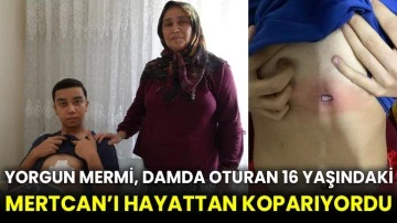 Yorgun mermi, damda oturan 16 yaşındaki Mertcan’ı hayattan koparıyordu