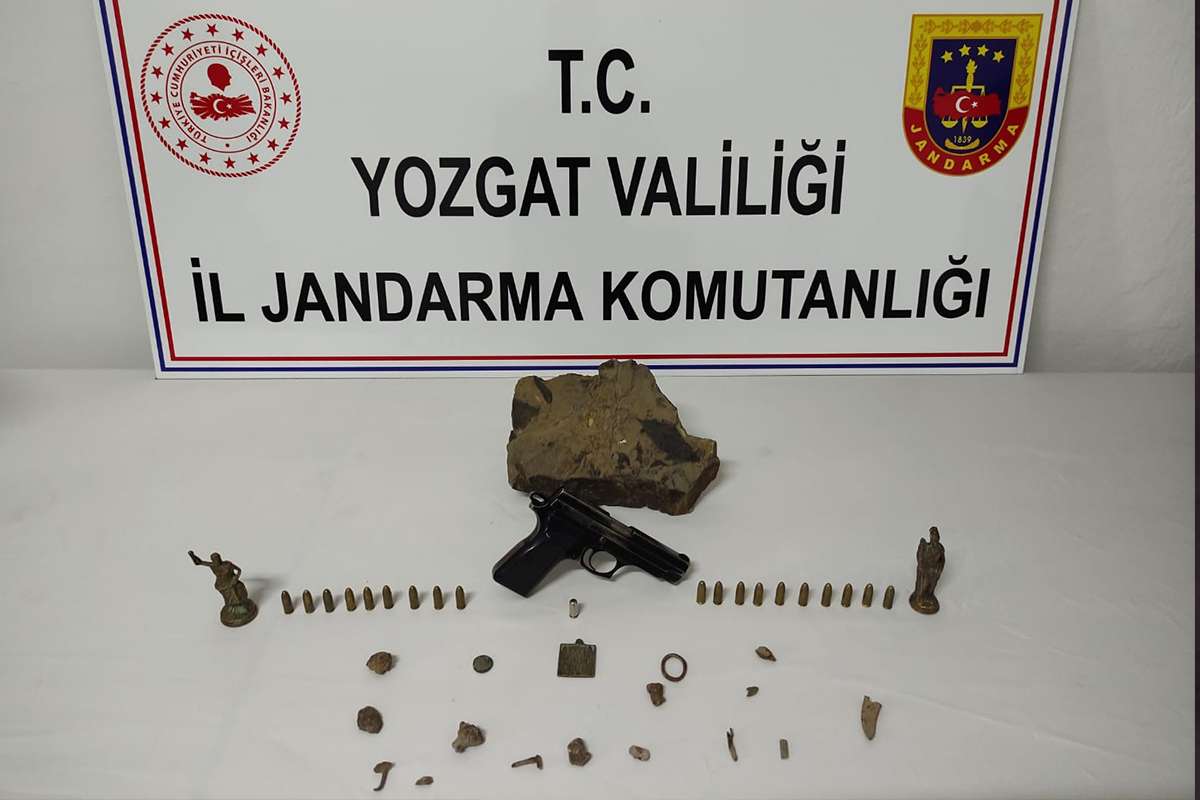 Yozgat'ta 20 parça tarihi eser ele geçirildi, 1 kişi gözaltına alındı